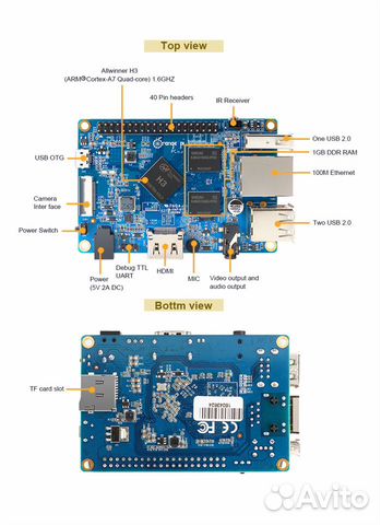 Миникомпьютер Orange Pi PC