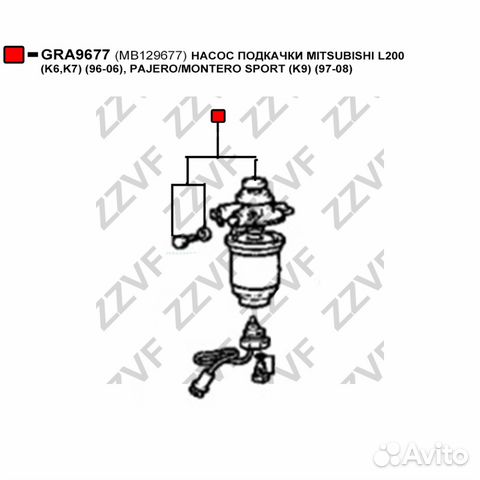 Насос подкачки mitsubishi L200 (K6,K7) (96-06), pa