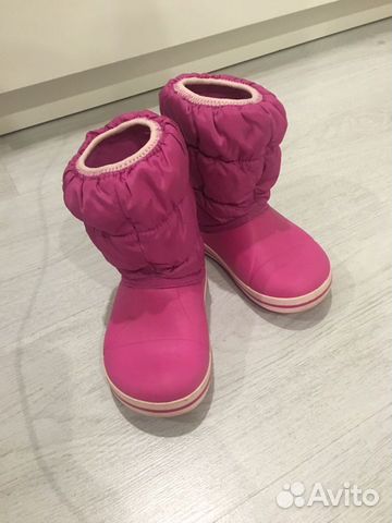 Демисезонные/Зимние сапоги crocs Kids Winter Poof