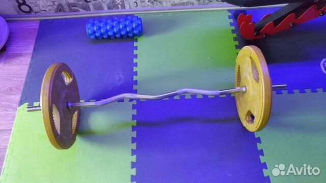 Штанга 35кг, диски 15кг