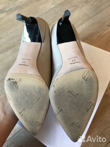 Туфли кожа беж на каблуке Calvin Klein (новые)