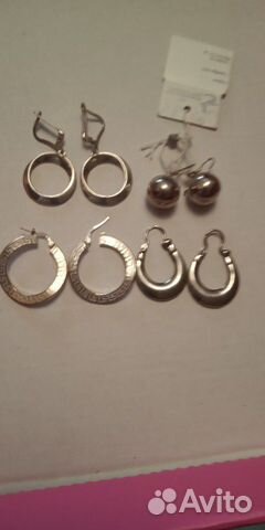 Серьги кольца серебро мельхиор Серьги кольца серебро мельхиор