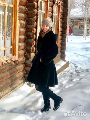 Норковая шуба с капюшоном american legend mink BLA