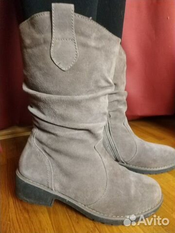 Сапоги зимние кожа мех