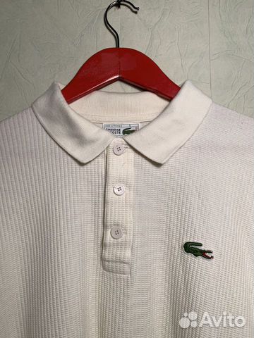 Винтажное белое поло Lacoste Винтажное белое поло Lacoste