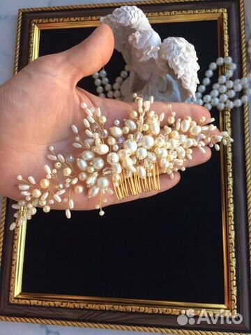 Свадебный гребень в цвете айвори Свадебный гребень в цвете айвори