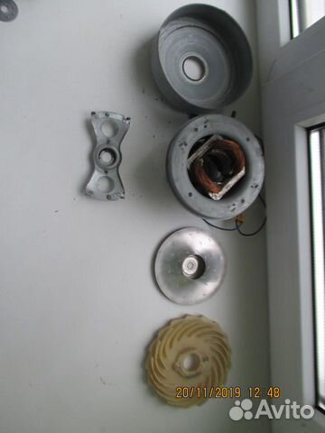 Пластик.крыльчатка,статор двигателя пылесоса