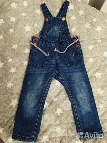 Комбинезон Zara джинсовый утепленный 92 Комбинезон Zara джинсовый утепленный 92