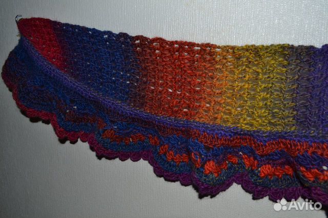 Шарф крючком Крылья. 100 шерсть. Hand Made