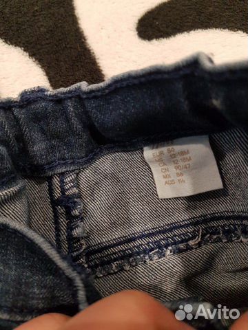 Джинсы H&M ращмер 86 для девочки Джинсы H&M ращмер 86 для девочки