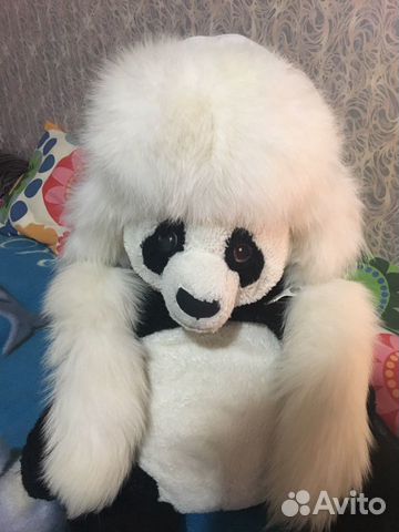 Шапка ушанка из меха песца Шапка ушанка из меха песца