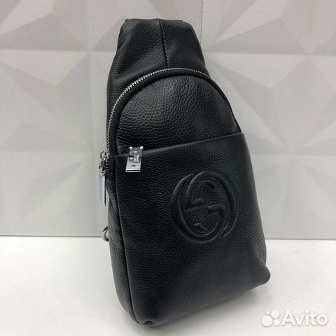 Новая мужская сумка через плечо кожа Gucci Новая мужская сумка через плечо кожа Gucci