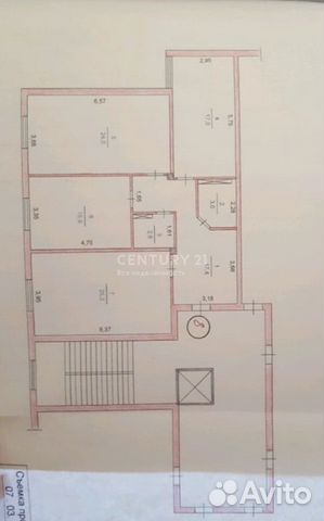 3-к квартира, 105 м², 2/7 эт.