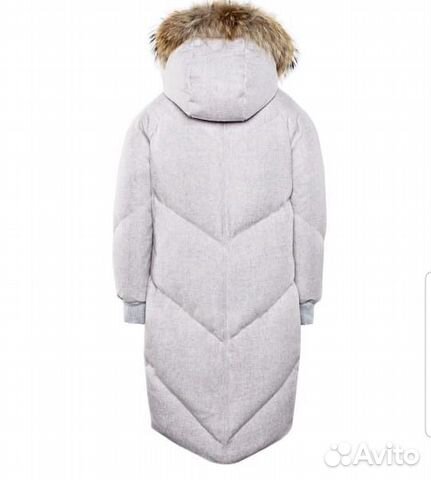Пуховик новый зимний 44-46 светло-серый Пуховик новый зимний 44-46 светло-серый