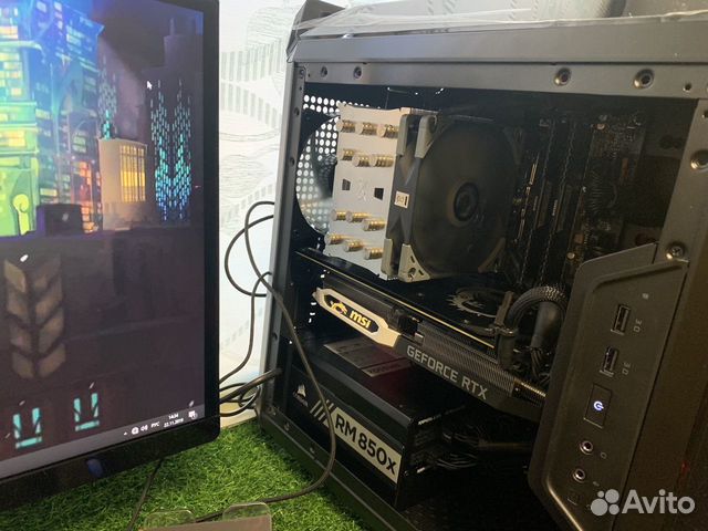 Игровой мощный пк ryzen 7 1700х/DDR 4 8 gb/HDD 500