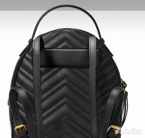 Gucci GG Marmont Гуччи Рюкзак Черный Кожа Гучи