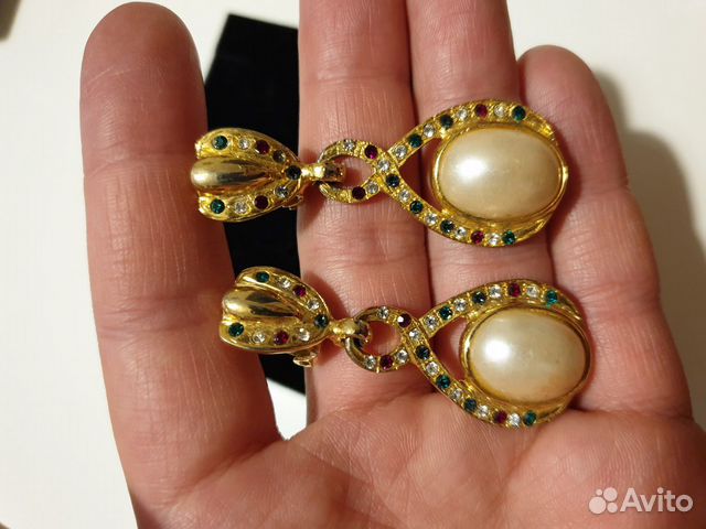 Винтажные серьги клипсы 3 пары, 60-ые года