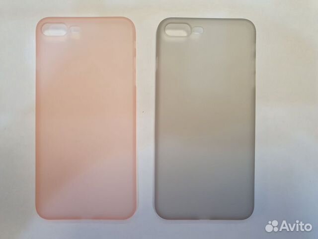 2 чехла для iPhone 8 plus (розовый и серый)