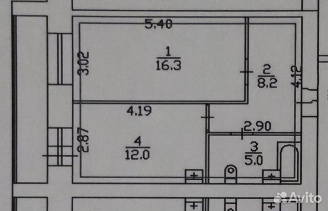 1-к квартира, 42 м², 6/10 эт.
