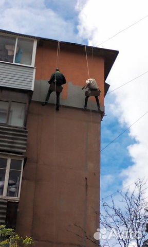 Утепление фасадов квартир. Промышленный альпенист Утепление фасадов квартир. Промышленный альпенист