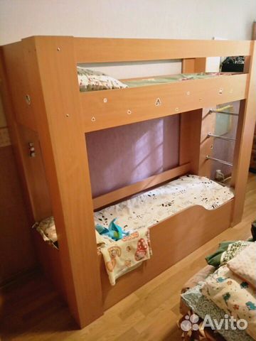 Двухъярусная кровать детская 60*170 с матрасами Двухъярусная кровать детская 60*170 с матрасами