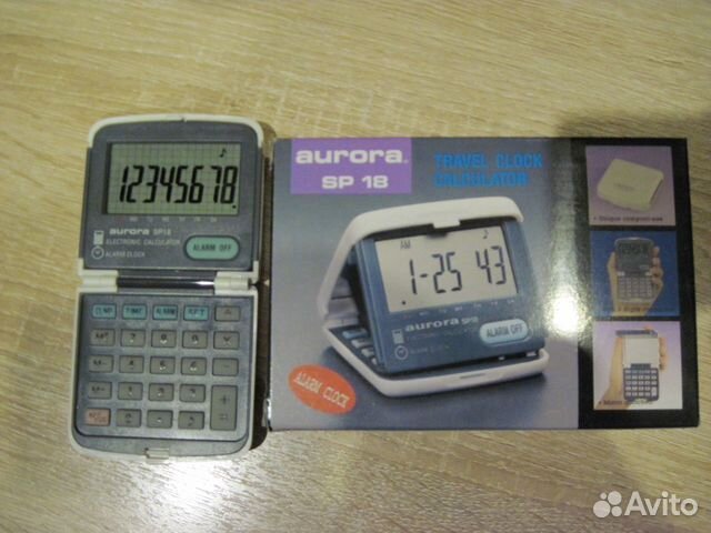 Часы электронные будильник калькулятор Aurora