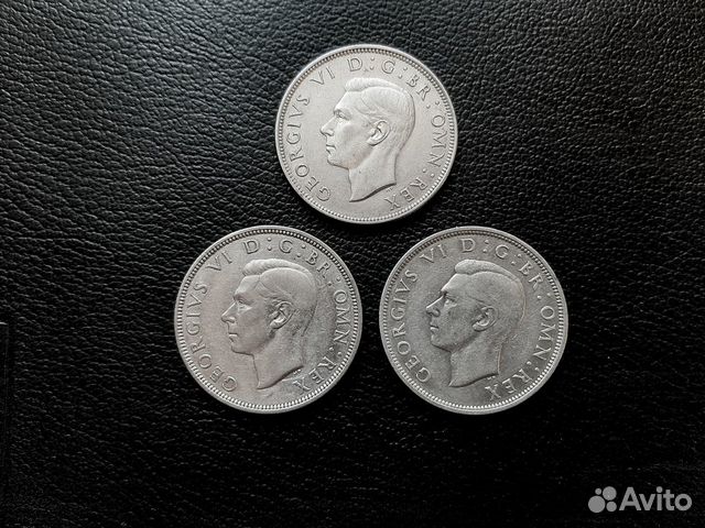 1937/39/44 1/2 Ag кроны Георга VI, см. описание 1937/39/44 1/2 Ag кроны Георга VI, см. описание