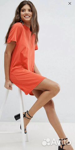 Платье красное с вырезом на спине ASOS