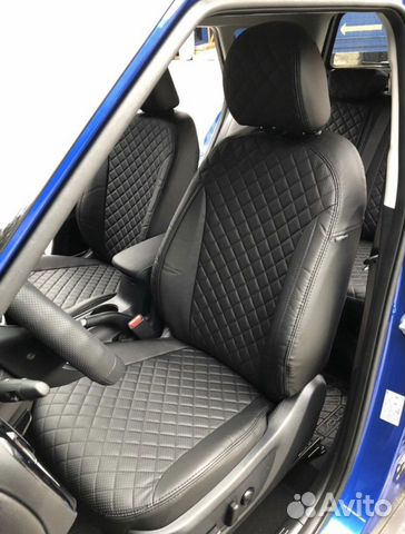Чехлы для Kia Soul II (2014+) Экокожа ромб