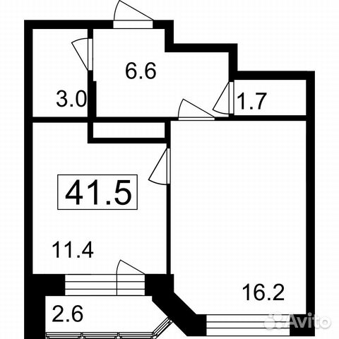 1-к квартира, 38.9 м², 5/7 эт.