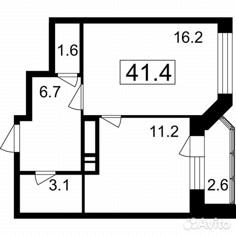 1-к квартира, 38.8 м², 5/7 эт. 1-к квартира, 38.8 м², 5/7 эт.