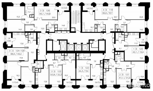 3-к квартира, 95.1 м², 17/24 эт.