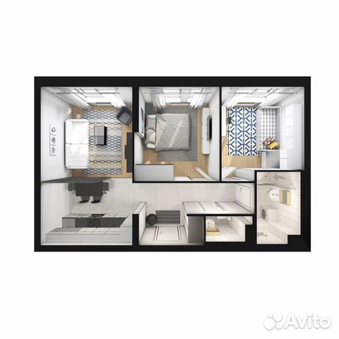 2-к квартира, 58.5 м², 21/33 эт.