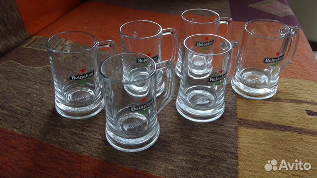 Кружки пивные Heineken оригинальные 6 шт