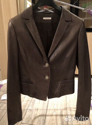 Кожаная куртка-пиджак pollini Кожаная куртка-пиджак pollini