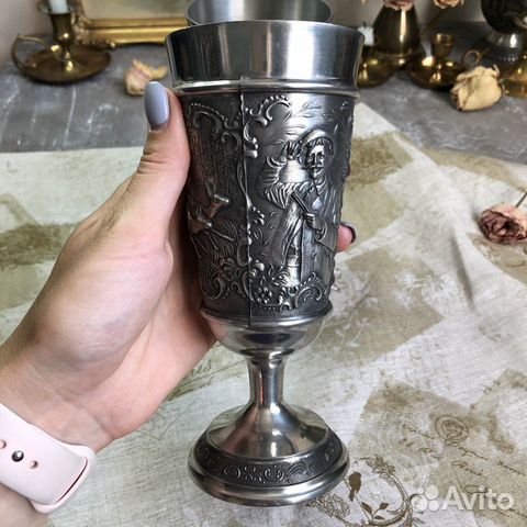 2 Бокала (кубка) для вина (пива). Охота. 350 мл