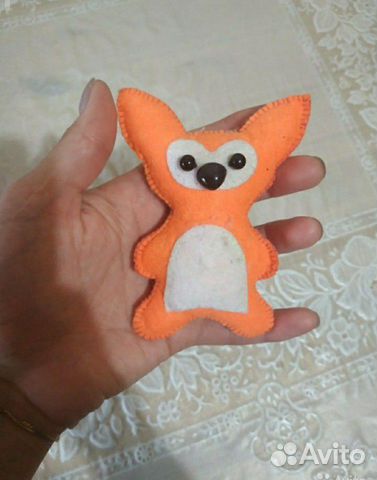 Вязаная игрушка Кукла + В подарок Лисенок из фетра Вязаная игрушка Кукла + В подарок Лисенок из фетра