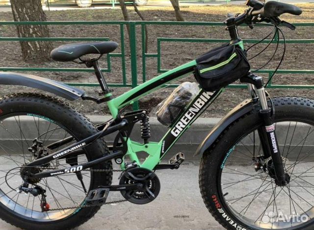 Велосипед Фэтбайк GreenBike Зеленый