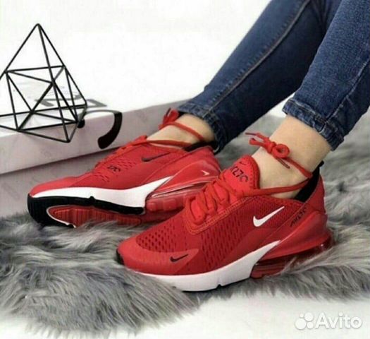 Женские кроссовки найк, nike 270, красные, новые
