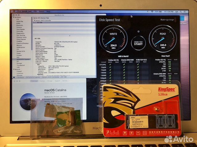 SSD 128 Gb MacBookAir 10/11 + переходник SSD 128 Gb MacBookAir 10/11 + переходник
