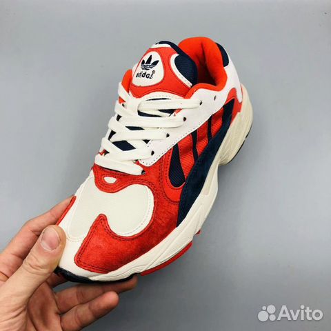 Кроссовки Adidas Yung 1 Red-White красно белые