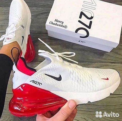 Кроссовки Nike Air Max 270 White Red (36-45)