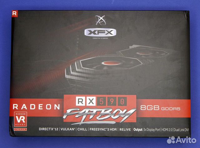XFX AMD Radeon RX 590 Fatboy Core Edition, 8 гб XFX AMD Radeon RX 590 Fatboy Core Edition, 8 гб
