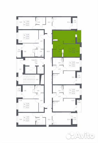 1-к квартира, 36.6 м², 17/17 эт. 1-к квартира, 36.6 м², 17/17 эт.