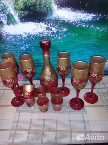 Набор/графин+рюмки+бокалы