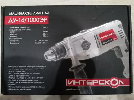 Дрель ударная Интерскол ду-16/1000эр