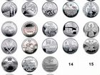 Монеты Украины 10 гривен. 13 монет UNC