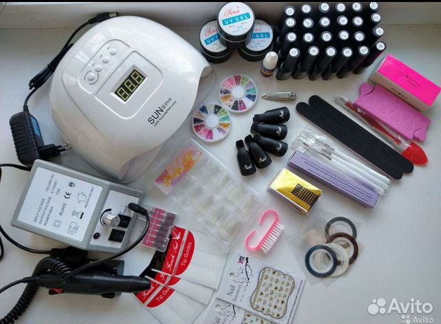 Набор для маникюра с лампой 120W и фрезером 20т об