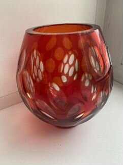 Ваза хрустальная цветная