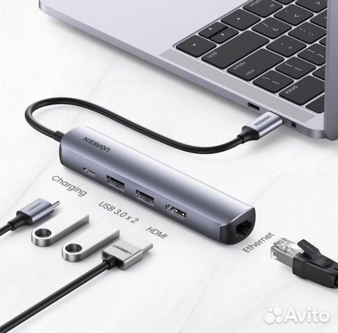 USB Type-C хаб Ugreen CM418 5 в 1